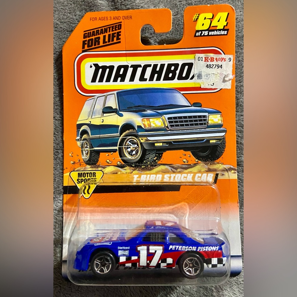 Matchbox Blue T-Bird Stock Car - #17